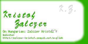 kristof zalczer business card